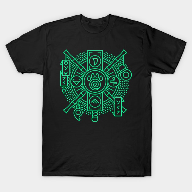 Panda Folk — Race Crest (color) T-Shirt by dcmjs